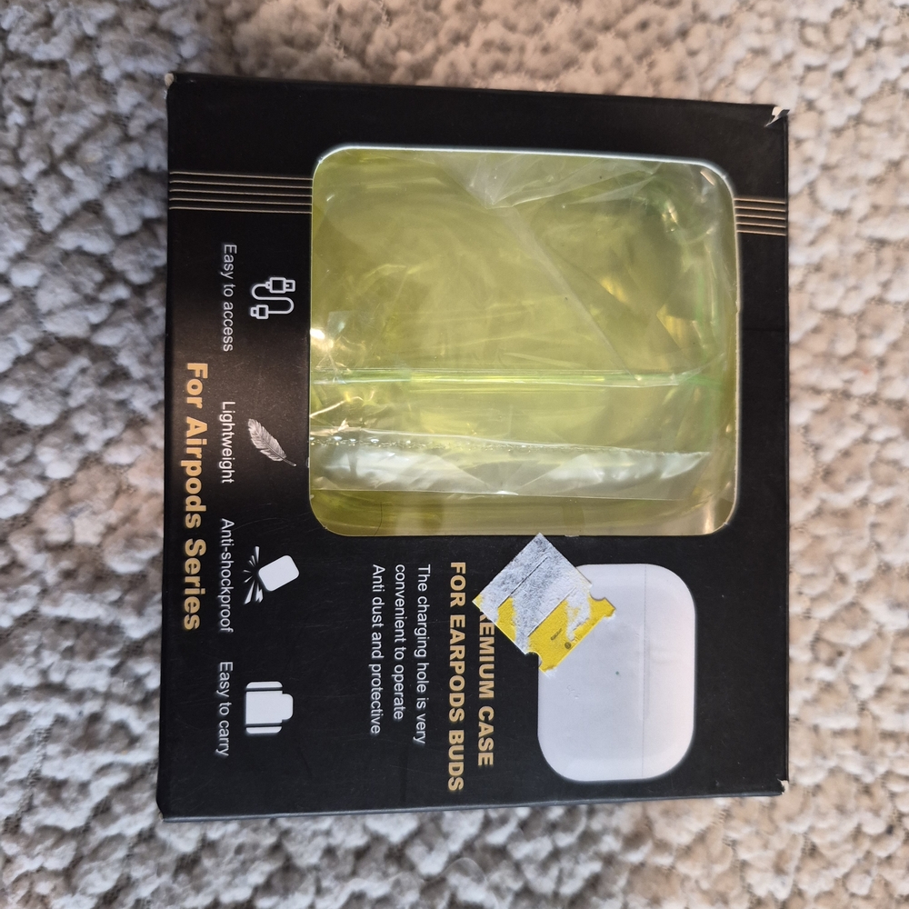 Neon Yellow Silicone Case for AirPods (1st & 2nd Gen) - NIB